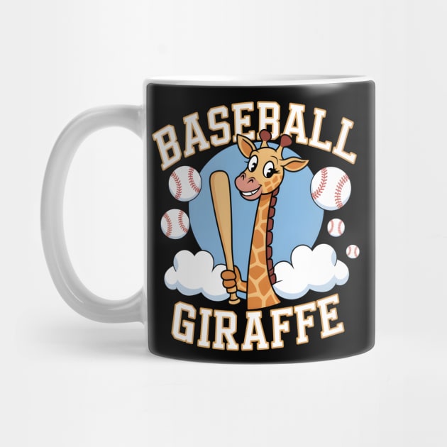 Baseball Giraffe – Funny Animal Sports Cartoon by MakerMind8.2